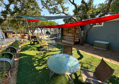 Front yard seating area for gatherings